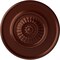 Ekena Millwork Large Floral Ceiling Medallion, Hand-Painted Antique Copper, 41 1/8"OD x 2 1/2"P CM41FLACS - alternate 1